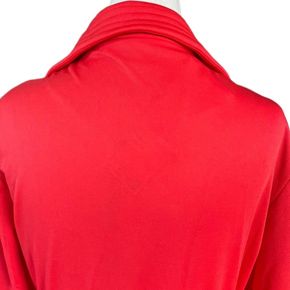 🚫SOLD🚫 Deadstock NWT 70s Vintage Resort Coral Red Knit Lounge Maxi Dress S - Picture 7 of 9